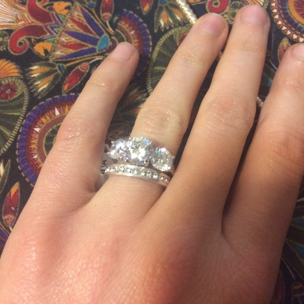 Sterling Silver and CZ Wedding Travel Set